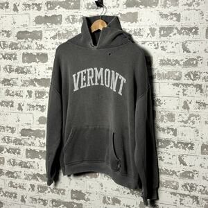 Vintage Vermont Hoodie 80s USA Made Faded Well Worn Boxy XL